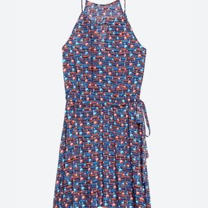 Pixley Red & Blue Sailboat Dress, Sleeveless, Stitchfix, size Medium